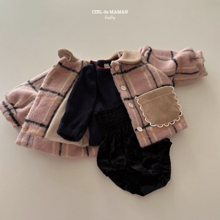 Ciel De Maman - Korean Baby Fashion - #babyclothing - Pin Rib Tee - 6