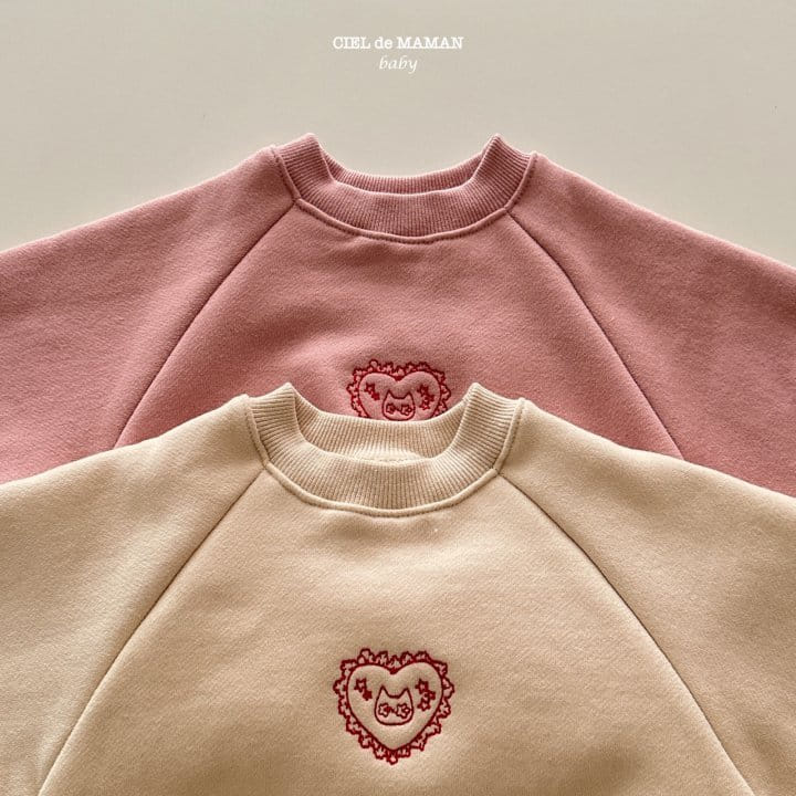 Ciel De Maman - Korean Baby Fashion - #babyfashion - Heart Sweatshirt Bloomers Set - 8