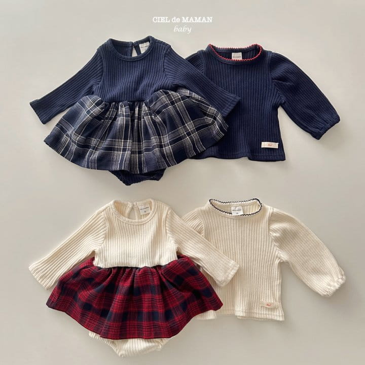 Ciel De Maman - Korean Baby Fashion - #babyfashion - Check Check Skirt Suit - 6