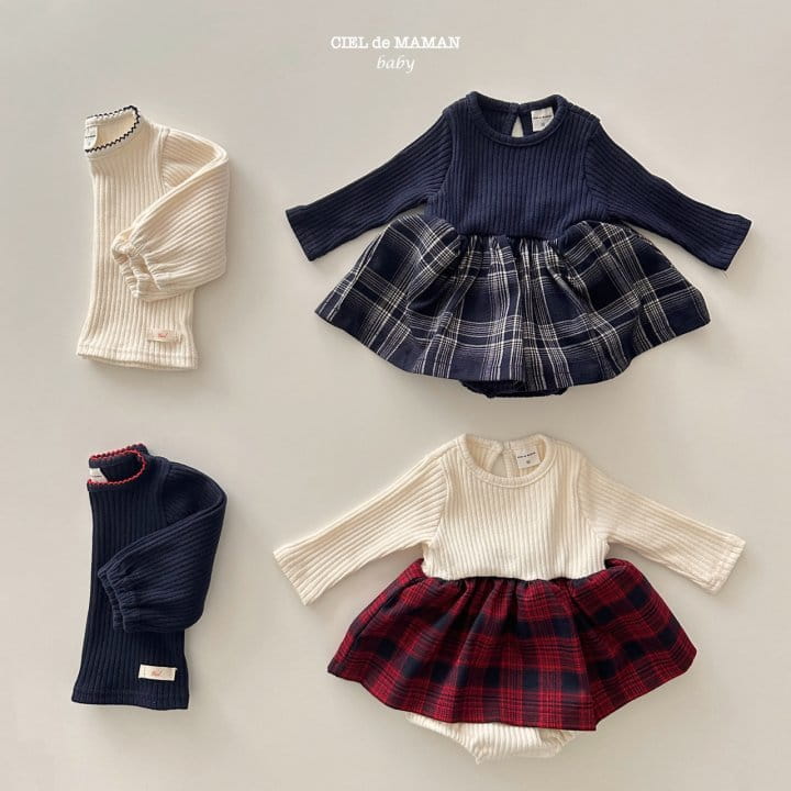 Ciel De Maman - Korean Baby Fashion - #babyfever - Pin Rib Tee - 8