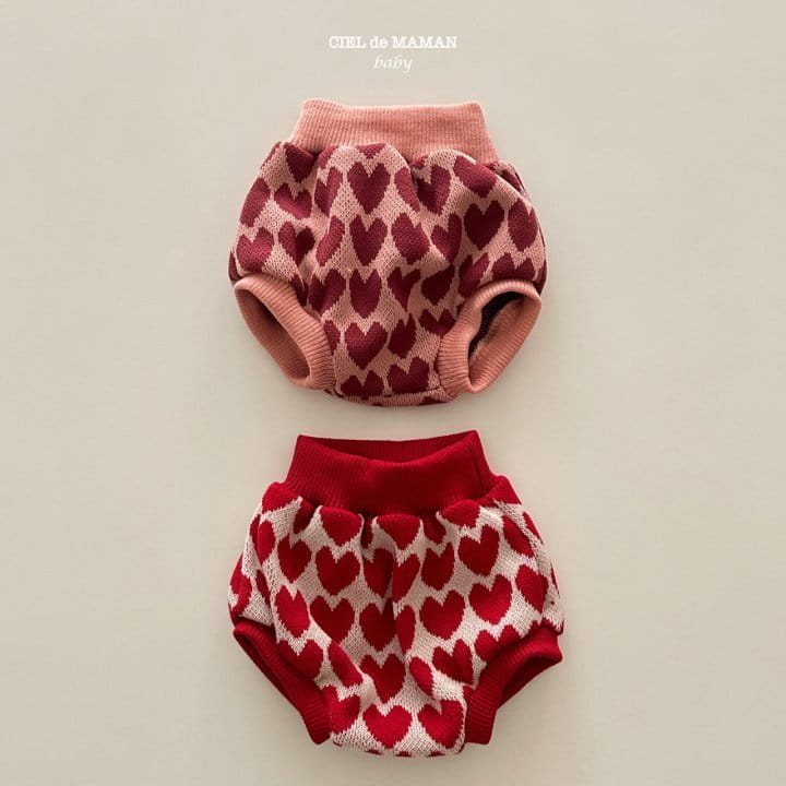 Ciel De Maman - Korean Baby Fashion - #babygirlfashion - Heart Sweatshirt Bloomers Set - 10