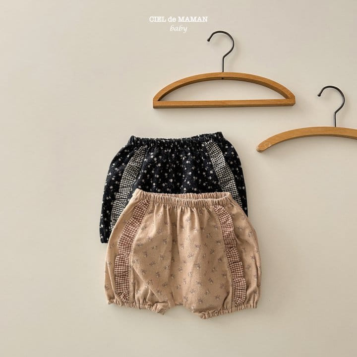 Ciel De Maman - Korean Baby Fashion - #babyoninstagram - Check Flower Bloomers Pants