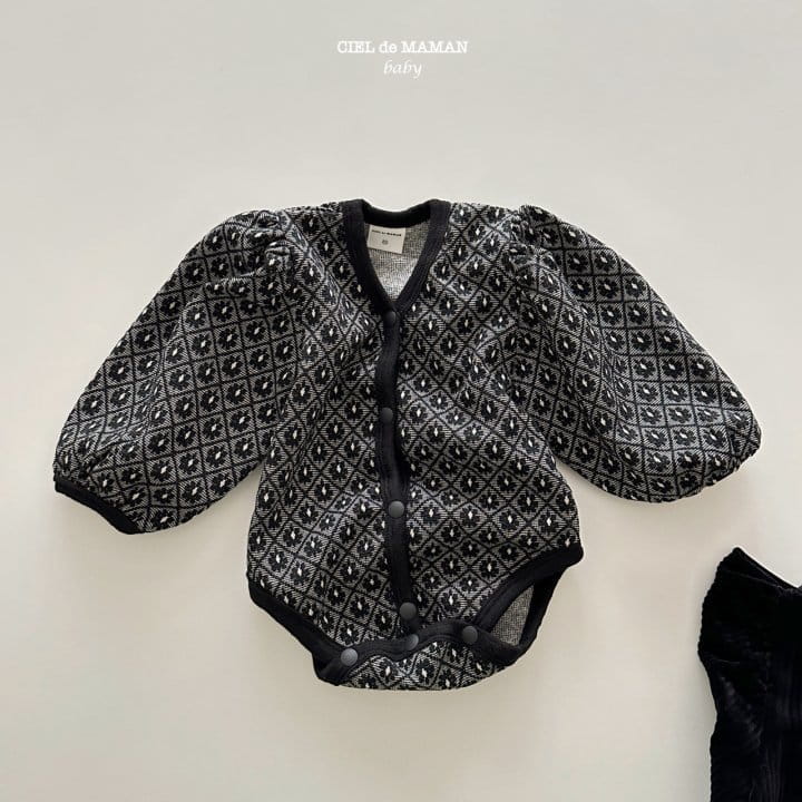Ciel De Maman - Korean Baby Fashion - #babyoutfit - Cardigan Bodysuit - 2