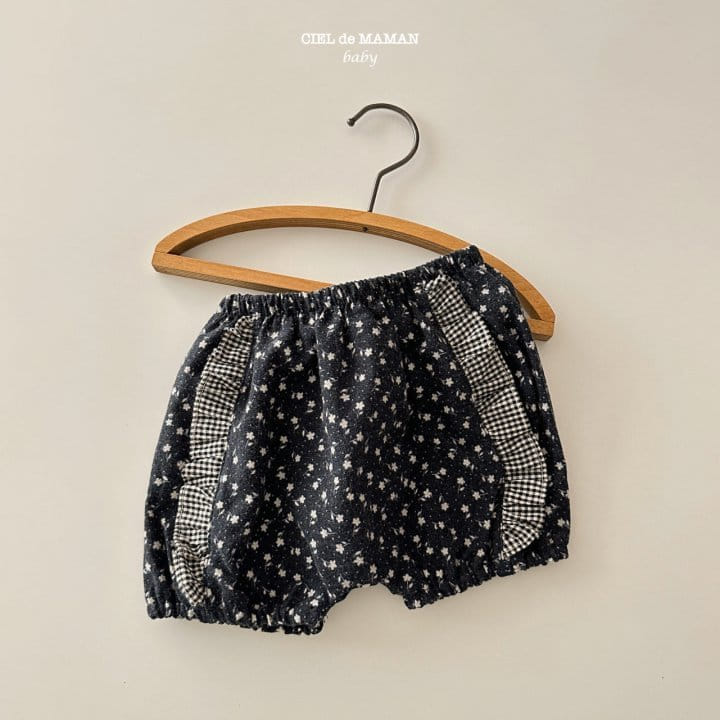 Ciel De Maman - Korean Baby Fashion - #babyoutfit - Check Flower Bloomers Pants - 3