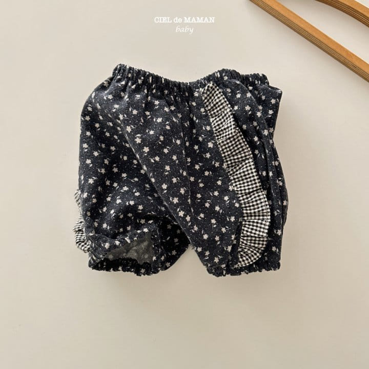 Ciel De Maman - Korean Baby Fashion - #babyoutfit - Check Flower Bloomers Pants - 4
