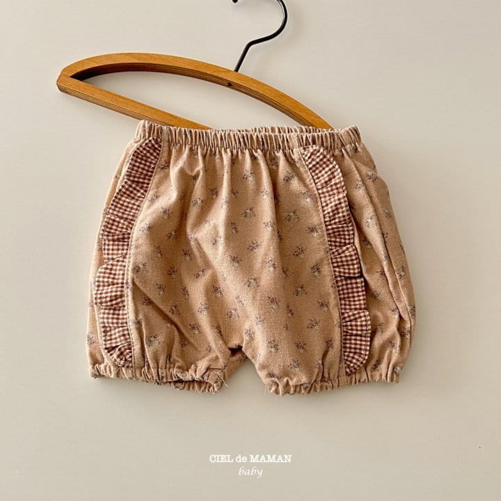 Ciel De Maman - Korean Baby Fashion - #onlinebabyboutique - Check Flower Bloomers Pants - 6