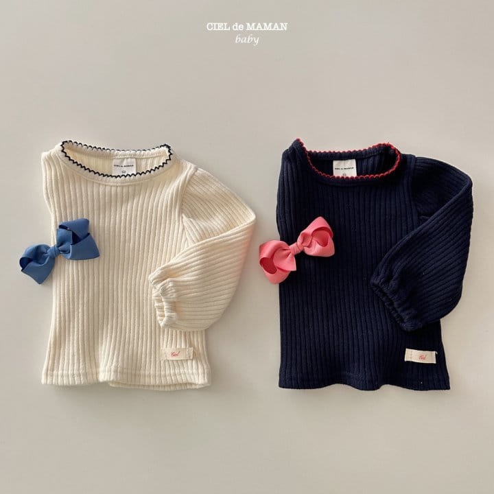 Ciel De Maman - Korean Baby Fashion - #onlinebabyboutique - Pin Rib Tee