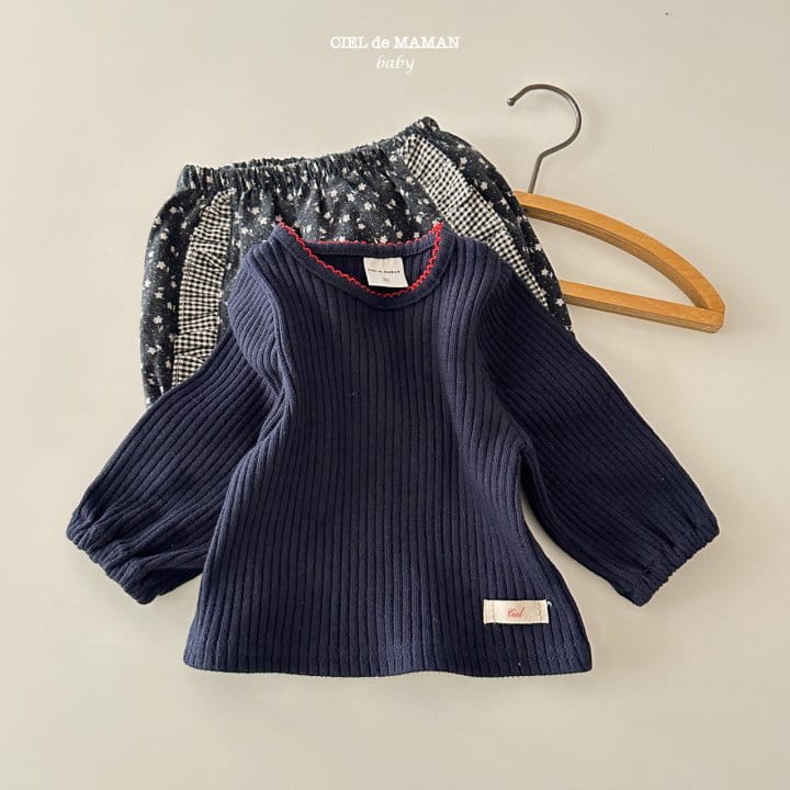 Ciel De Maman - Korean Baby Fashion - #onlinebabyshop - Pin Rib Tee - 2