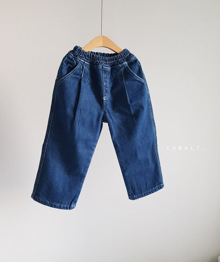 Cobalt - Korean Children Fashion - #childofig - Fleece Wide Jeans - 8