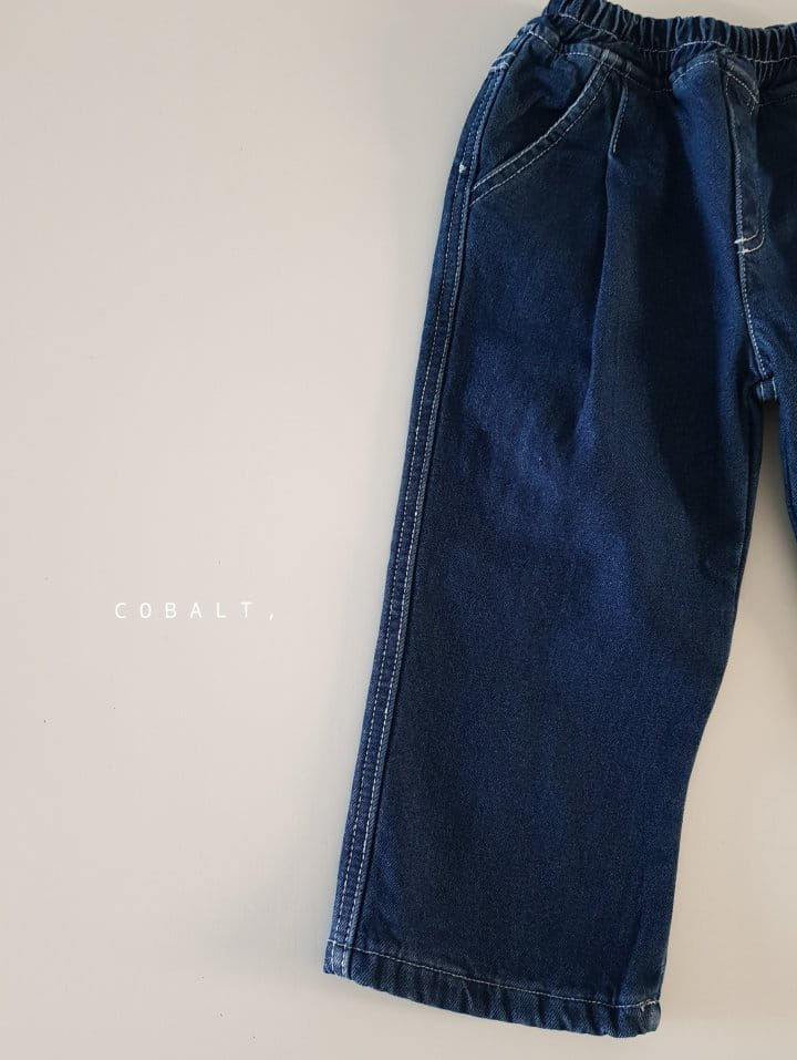 Cobalt - Korean Children Fashion - #kidsstore - Fleece Wide Jeans