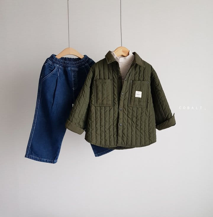 Cobalt - Korean Children Fashion - #kidzfashiontrend - Fleece Wide Jeans - 2