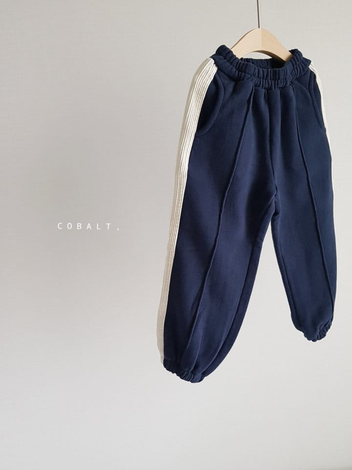 Cobalt - Korean Children Fashion - #minifashionista - Corduroy Jogger Pants - 7
