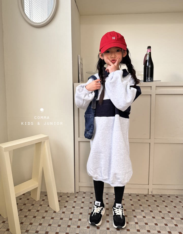 Comma - Korean Children Fashion - #prettylittlegirls - Boxy Long One-piece Melange - 4