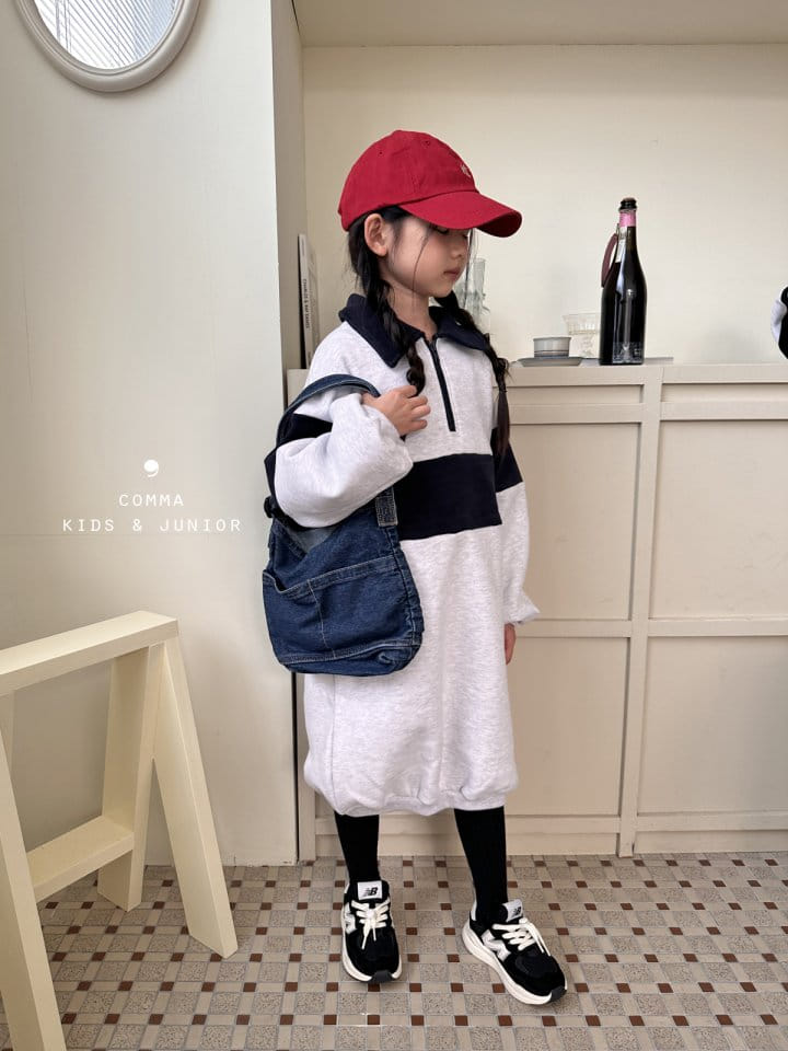 Comma - Korean Children Fashion - #childofig - Boxy Long One-piece Melange - 5