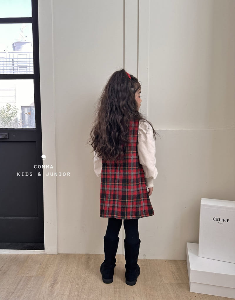 Comma - Korean Children Fashion - #designkidswear - Check A One-piece - 9