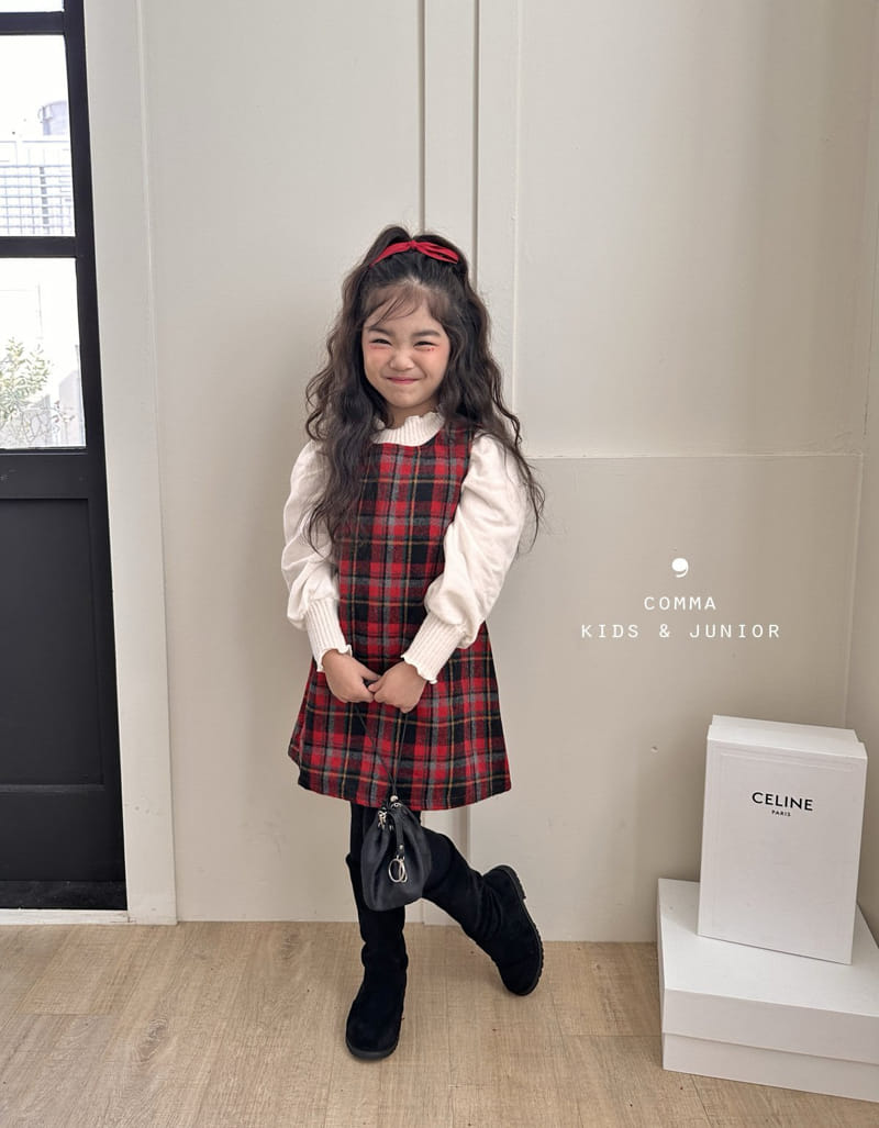 Comma - Korean Children Fashion - #littlefashionista - Check A One-piece - 2