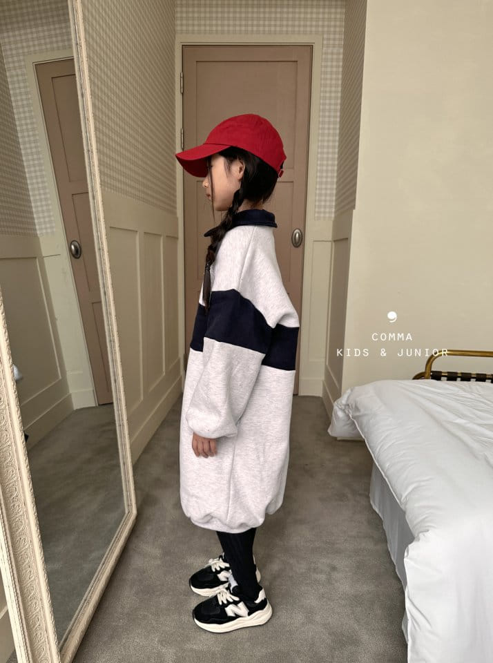 Comma - Korean Children Fashion - #magicofchildhood - Boxy Long One-piece Melange