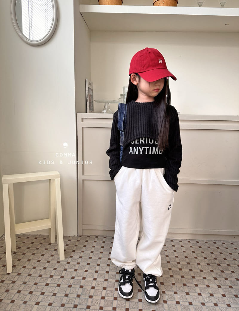 Comma - Korean Children Fashion - #prettylittlegirls - Crop Knit Tee - 10