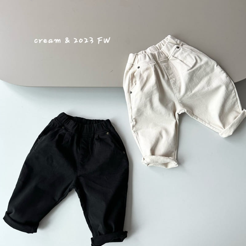 Cream Bbang - Korean Children Fashion - #Kfashion4kids - Fleece Cotton Baggy Pants - 2