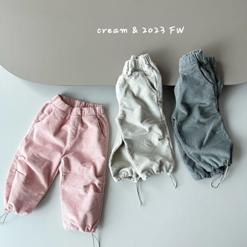 Cream Bbang - Korean Children Fashion - #childofig - Rib String Pants