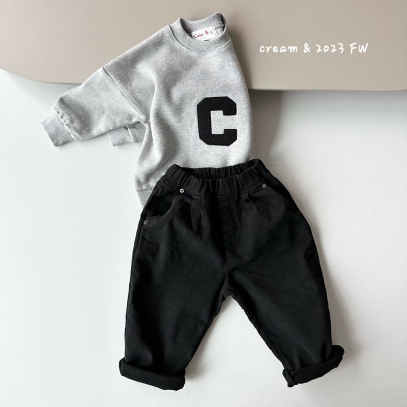 Cream Bbang - Korean Children Fashion - #childofig - Fleece Cotton Baggy Pants - 8