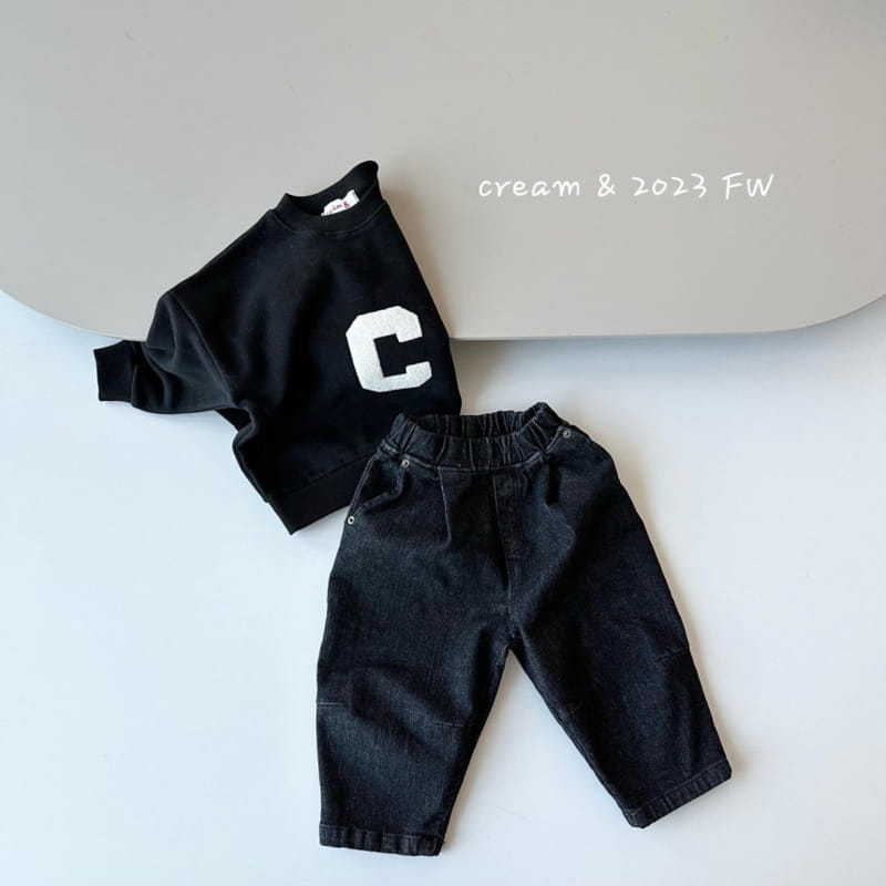 Cream Bbang - Korean Children Fashion - #childrensboutique - Fleece Denim Darts Pants - 5