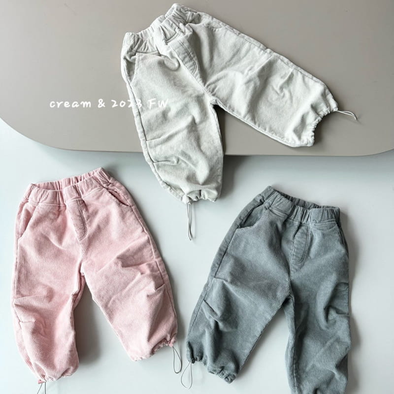 Cream Bbang - Korean Children Fashion - #childrensboutique - Rib String Pants - 2