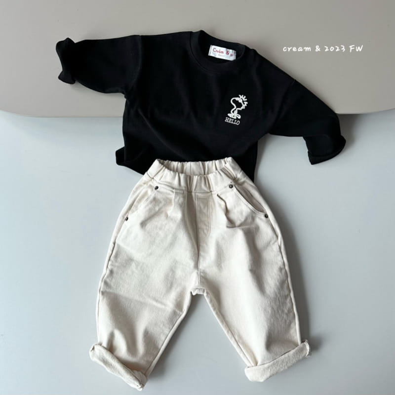 Cream Bbang - Korean Children Fashion - #designkidswear - Fleece Cotton Baggy Pants - 10
