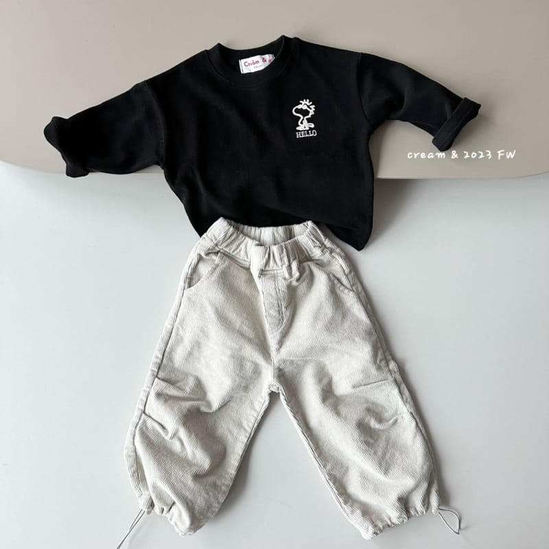 Cream Bbang - Korean Children Fashion - #designkidswear - Fleece Hello Embroidery - 8