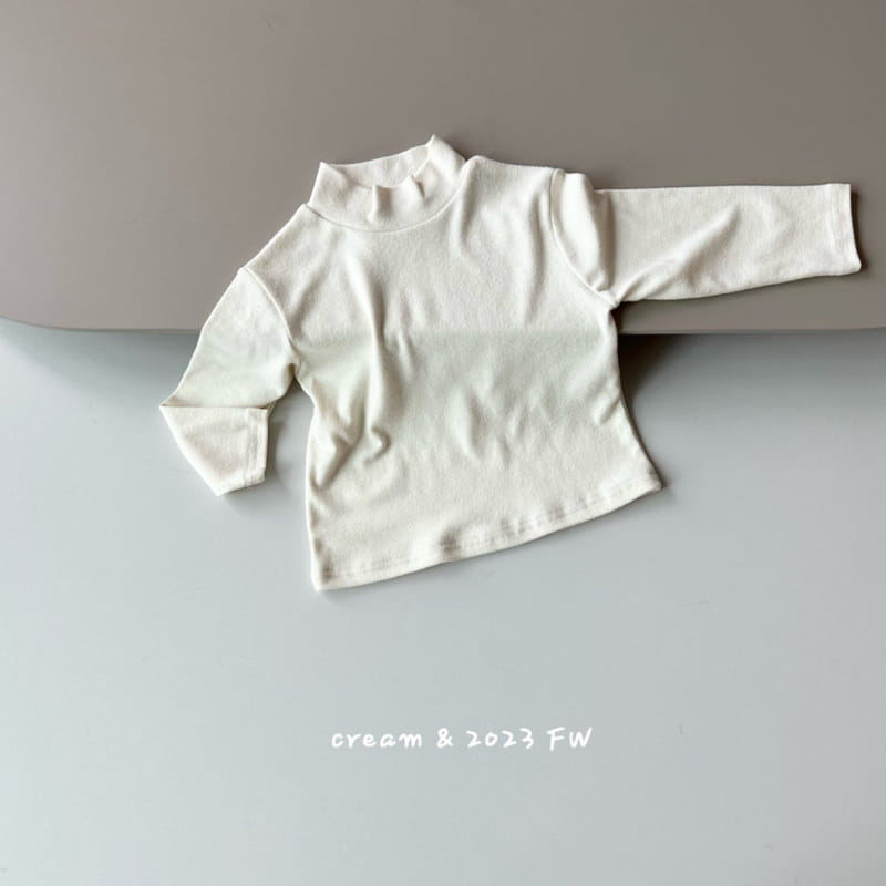 Cream Bbang - Korean Children Fashion - #discoveringself - Fleece Half Turtleneck Tee - 6