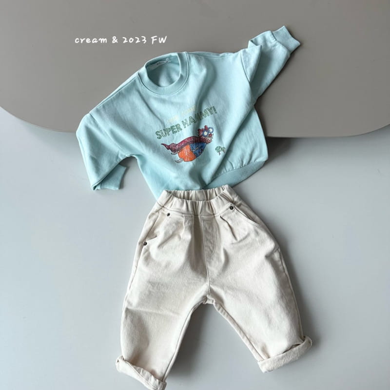 Cream Bbang - Korean Children Fashion - #kidsshorts - Here Fleece Sweatshirt - 7
