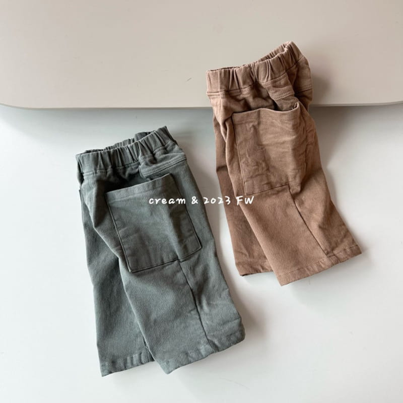 Cream Bbang - Korean Children Fashion - #kidsshorts - Fleece Big Pocket Wide Pants