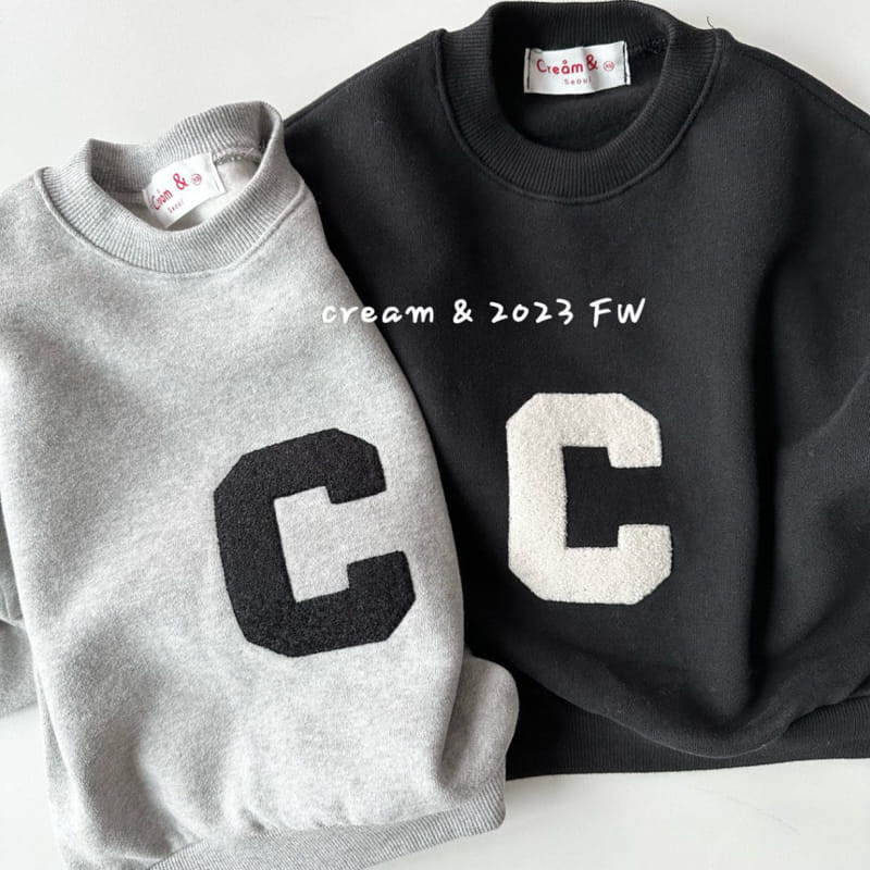 Cream Bbang - Korean Children Fashion - #kidzfashiontrend - Fleece Front Back Embroidery Sweatshirt - 2