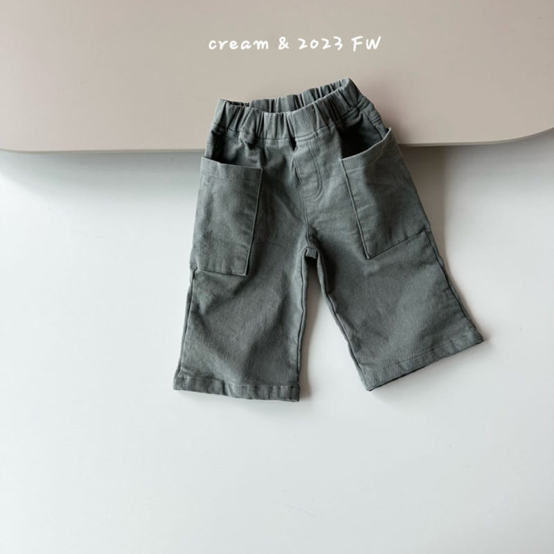 Cream Bbang - Korean Children Fashion - #littlefashionista - Fleece Big Pocket Wide Pants - 5