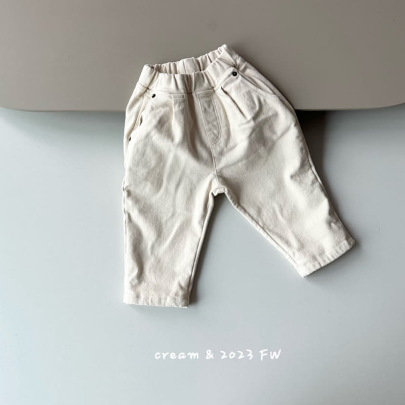 Cream Bbang - Korean Children Fashion - #minifashionista - Fleece Cotton Baggy Pants - 5