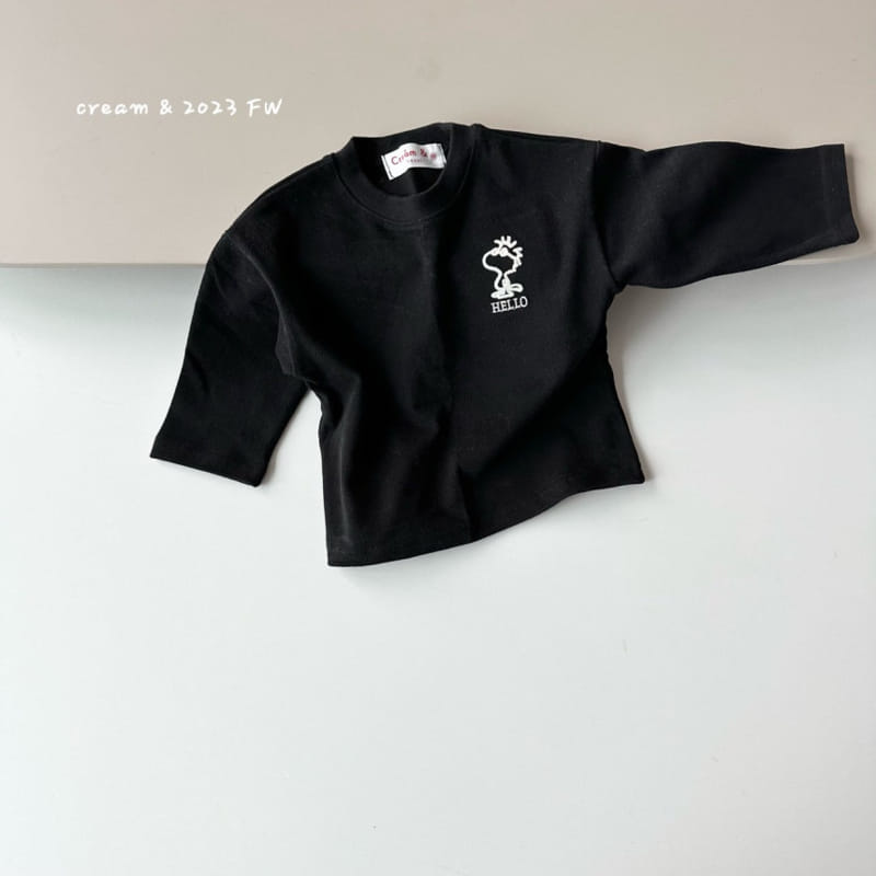 Cream Bbang - Korean Children Fashion - #minifashionista - Fleece Hello Embroidery - 3
