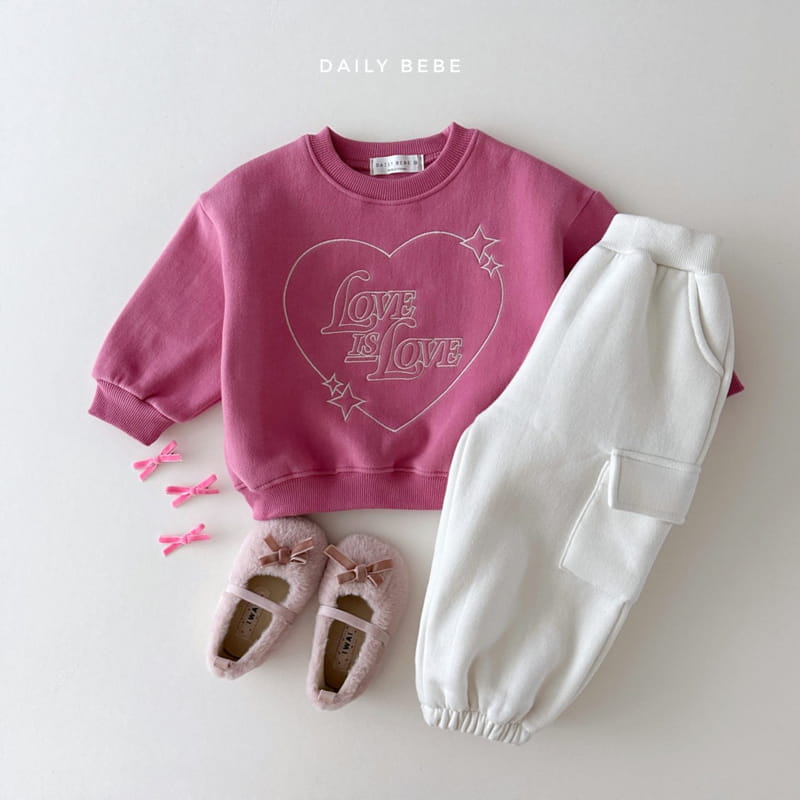 Daily Bebe - Korean Children Fashion - #designkidswear - Love Is Sweatshirt - 3