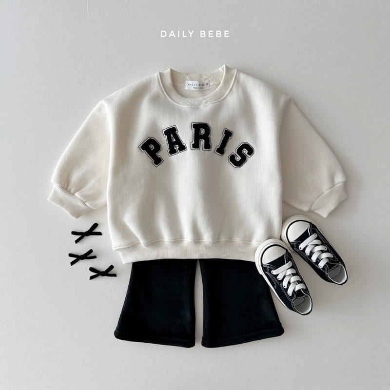 Daily Bebe - Korean Children Fashion - #discoveringself - Paris Bookle Sweatshirt - 2