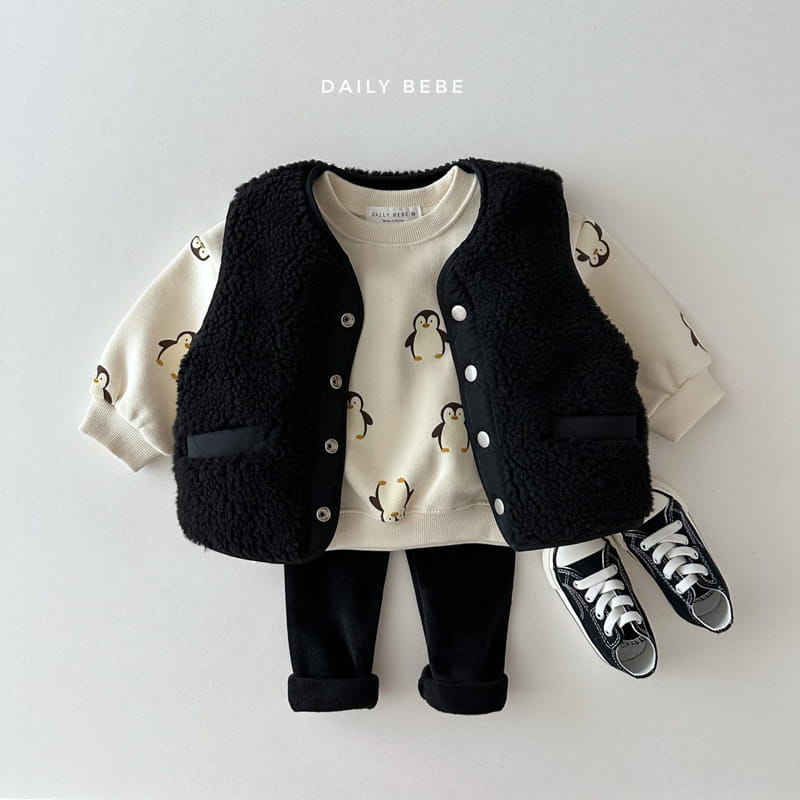 Daily Bebe - Korean Children Fashion - #kidsshorts - Fleece Pattern Sweatshirt - 8