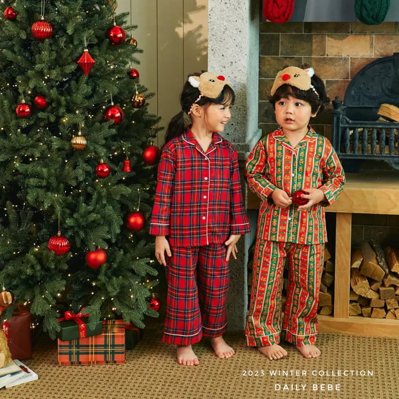 Daily Bebe - Korean Children Fashion - #kidzfashiontrend - Merry Pajama - 12