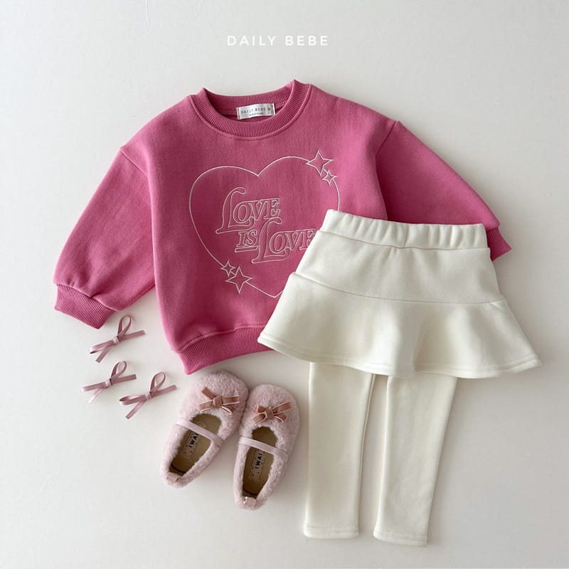 Daily Bebe - Korean Children Fashion - #kidzfashiontrend - Love Is Sweatshirt - 8