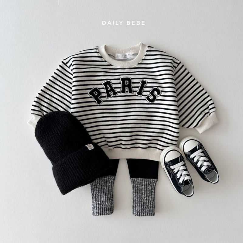 Daily Bebe - Korean Children Fashion - #kidzfashiontrend - Paris Bookle Sweatshirt - 6