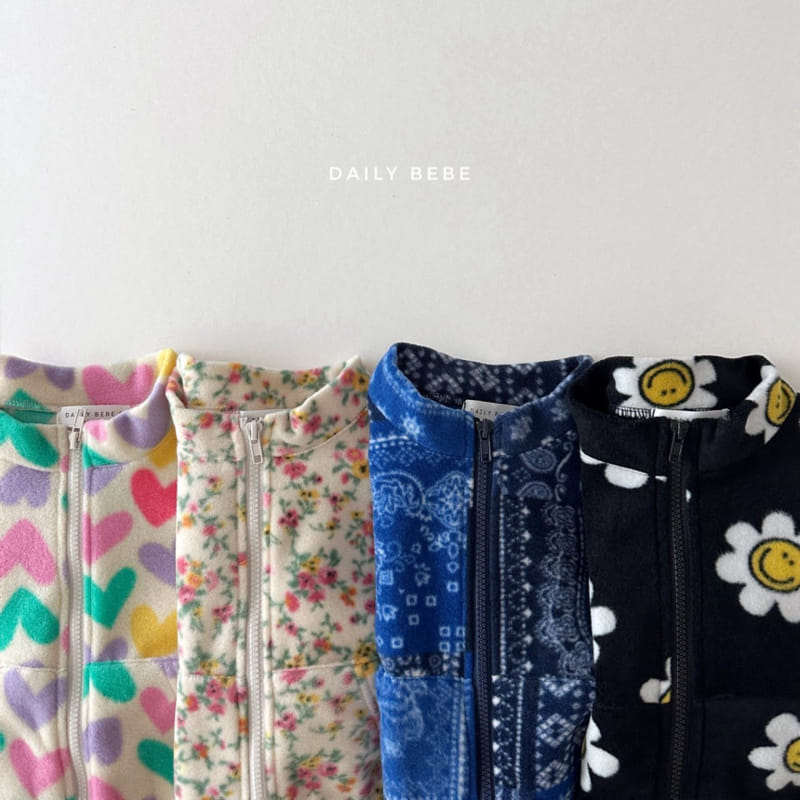 Daily Bebe - Korean Children Fashion - #stylishchildhood - Pattern Zip-up - 2