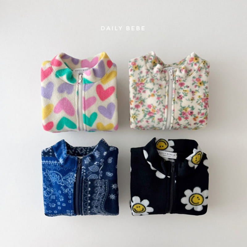 Daily Bebe - Korean Children Fashion - #toddlerclothing - Pattern Zip-up