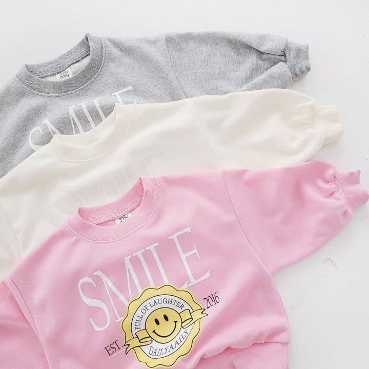Daily Daily - Korean Children Fashion - #discoveringself - Kids Daily Smile Top Bottom Set - 6