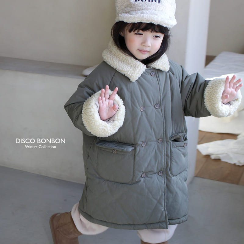 Disco Bonbon - Korean Children Fashion - #childofig - Butter Long Jacket Khaki - 5