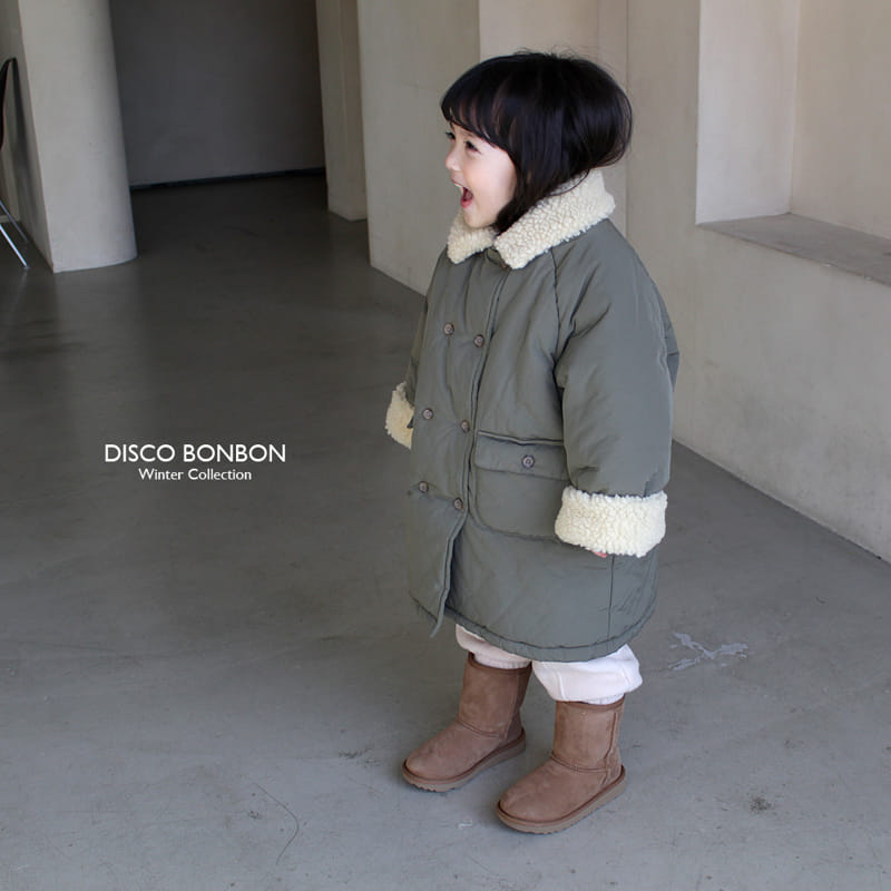 Disco Bonbon - Korean Children Fashion - #discoveringself - Butter Long Jacket Khaki - 8