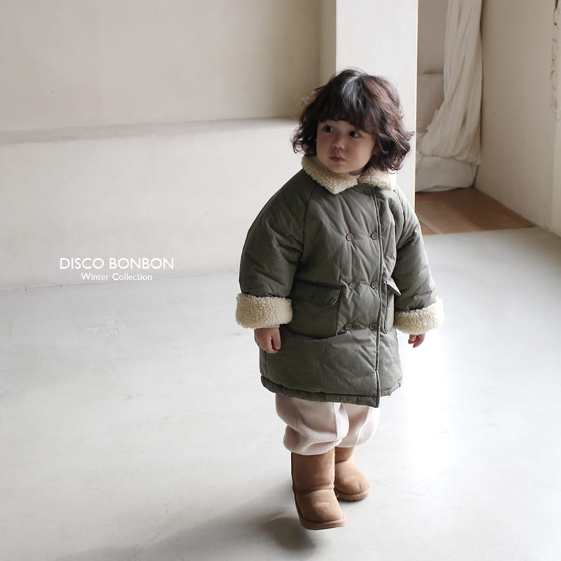 Disco Bonbon - Korean Children Fashion - #kidsshorts - Butter Long Jacket Khaki - 10