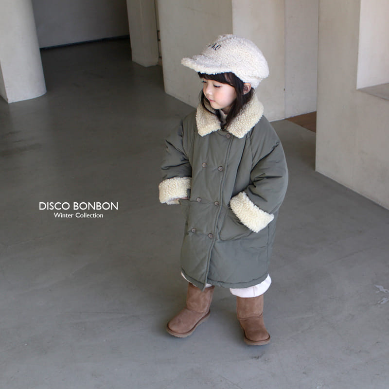 Disco Bonbon - Korean Children Fashion - #minifashionista - Butter Long Jacket Khaki - 2