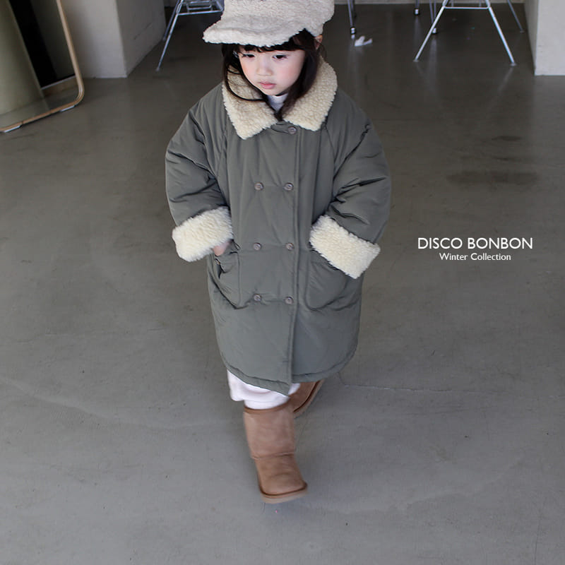 Disco Bonbon - Korean Children Fashion - #prettylittlegirls - Butter Long Jacket Khaki - 3
